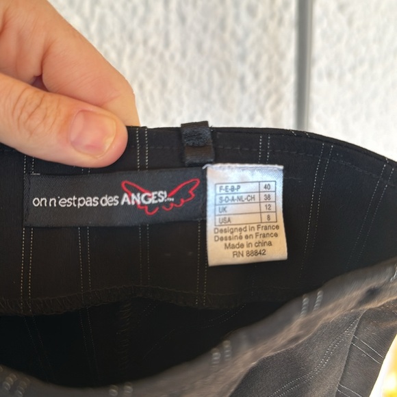 Black Strapless Pinstripe Dress Sz 8 - Picture 3 of 3